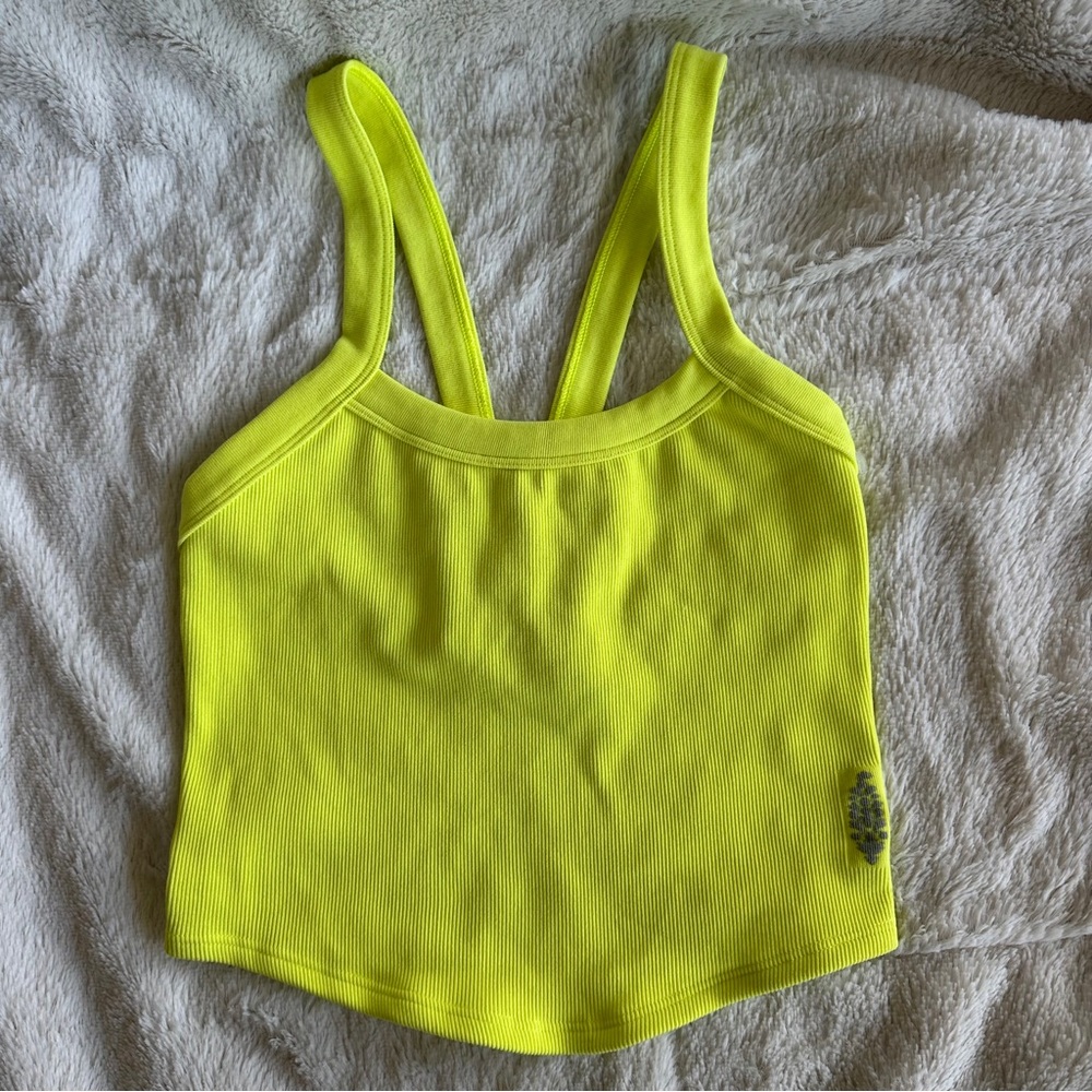 NWOT FP Movement All Clear Racerback Ribbed Crop Cami Tank, M/L - Picture 2 of 5